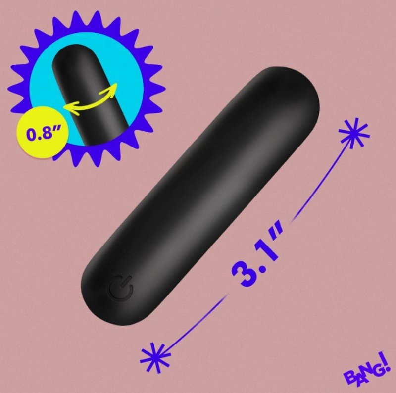 Bang! Flexible Silicone Bullet (Black) – Silicone Bullet Vibrator > Vibrators > Mini Vibrators
