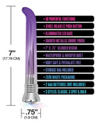 Nixie Jewel Ombre Purple Glow G-Spot Vibe 7 Inch Slender Design