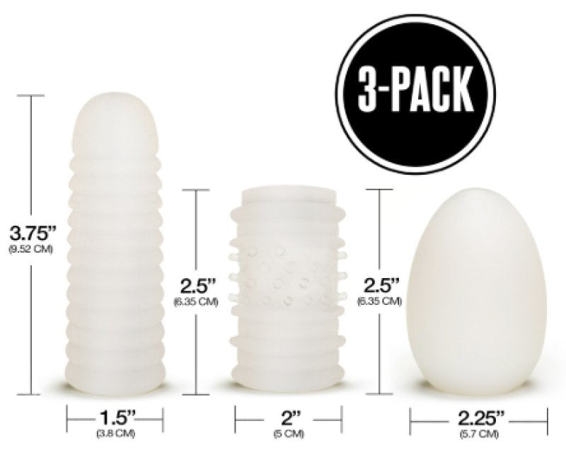 Happy Ending Just Add Water Whack Pack Triple Play Reusable Masturbation Sleeves