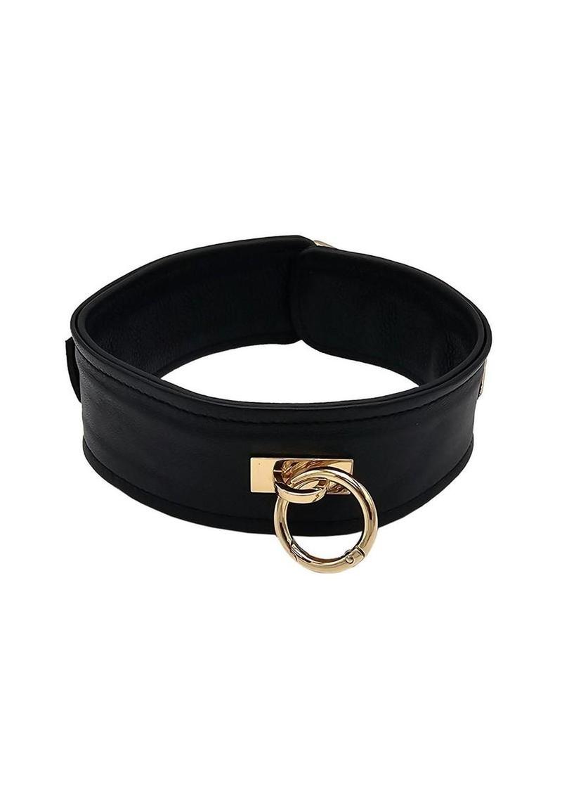 ROUGE Leather Plain Collar – Removable O-Ring 21 Inches Collar > Bondage Gear > Collars & Leashes