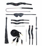 Ouch! Venice Collection Kit with Bag Black Bondage Set with Iridescent Hardware and Accessories