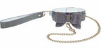 Ouch Paris Collection Collar with Leash PU Leather Iridescent Hardware