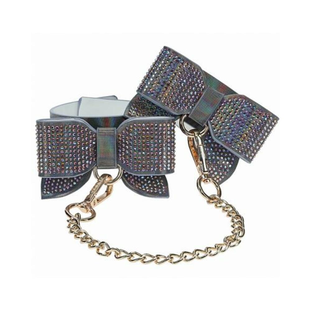 Ouch! Paris Collection Handcuffs with Iridescent PU Leather and Bow Design > Bondage Gear > Restraints Main image