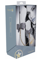 Ouch! Paris Collection Handcuffs with Iridescent PU Leather and Bow Design