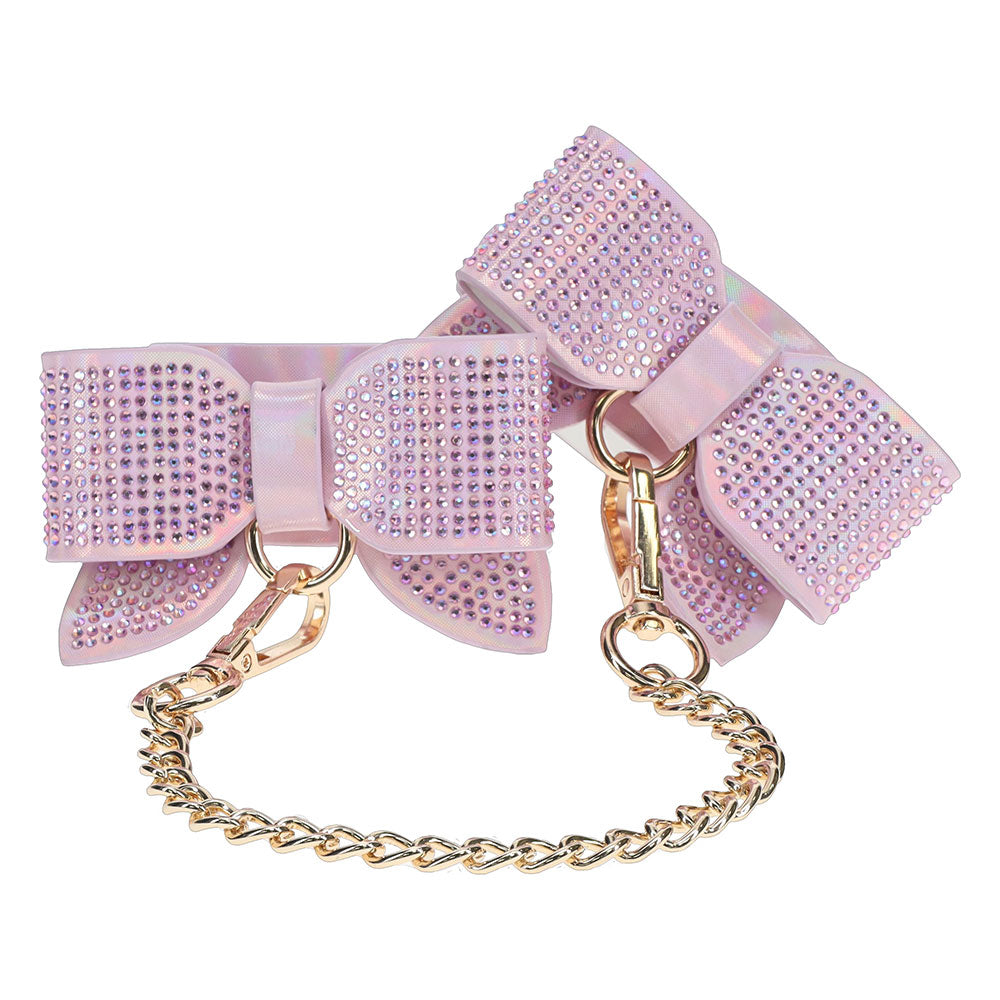 Ouch! Paris Collection Handcuffs with Iridescent PU Leather and Bow Design > Bondage Gear > Restraints