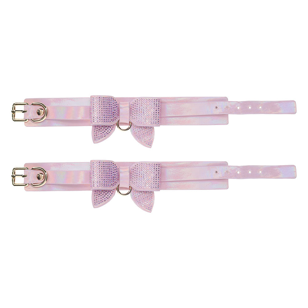 Ouch! Paris Collection Handcuffs with Iridescent PU Leather and Bow Design > Bondage Gear > Restraints