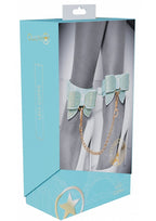 Ouch Paris Collection Adjustable Mint Green PU Leather Leg Cuffs with Iridescent Hardware