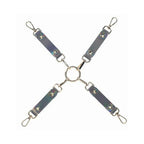 Ouch Paris Collection Hogtie Connectors Black PU Leather with Iridescent Hardware > Bondage Gear > Restraints