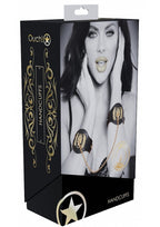 Ouch London Collection Handcuffs with Black PU Leather and Iridescent Hardware > Bondage Gear > Restraints