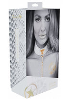Ouch Florence Collection PU Leather Collar with Leash Set - White