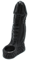 Kiotos Monstar Sleeve 01 Black 6.5" Inch Textured Flexible Liquid Silicone Sleeve > Sex Toys For Men > Penis Sleeves