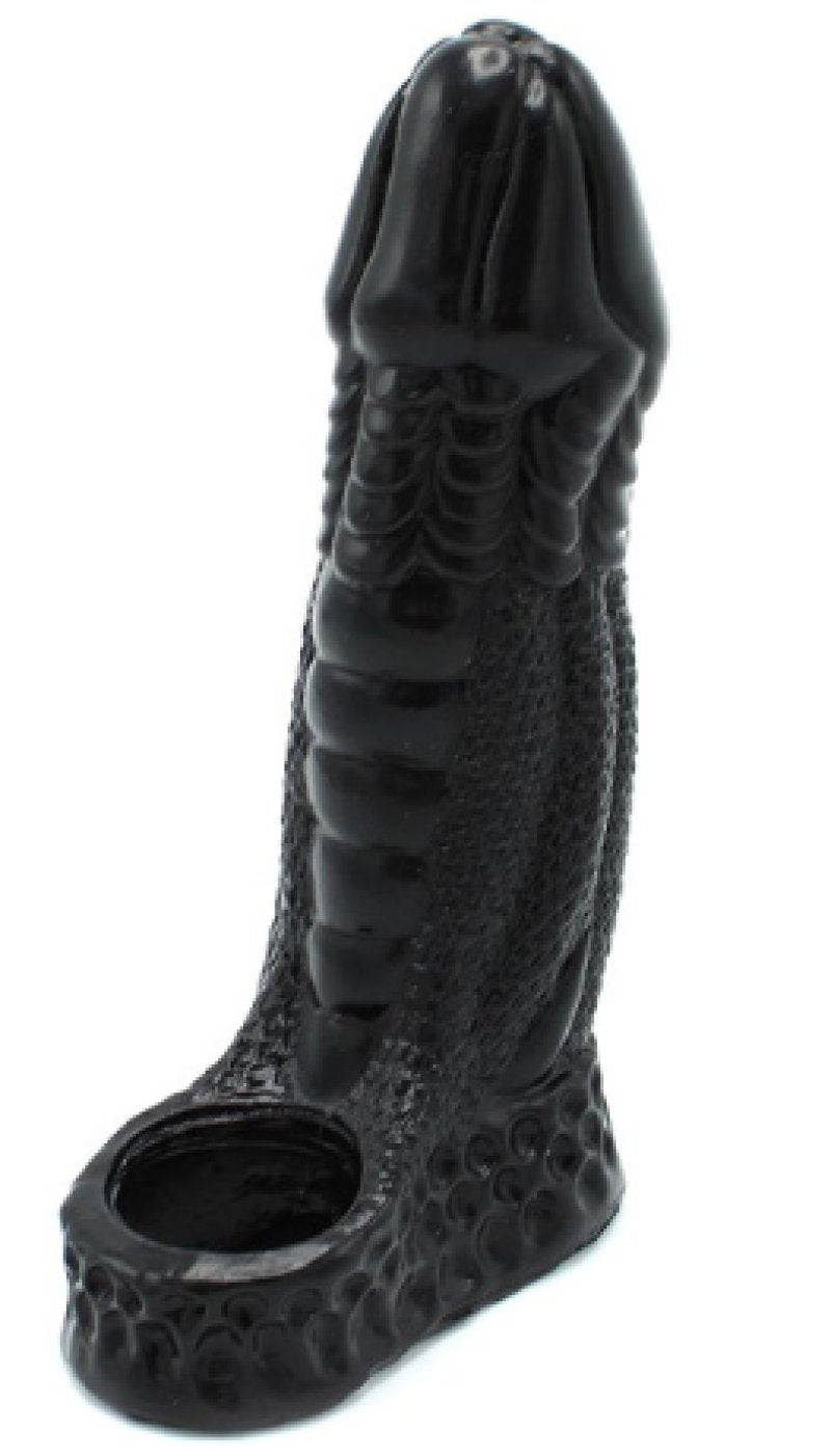 Kiotos Monstar Sleeve 01 Black 6.5" Inch Textured Flexible Liquid Silicone Sleeve > Sex Toys For Men > Penis Sleeves