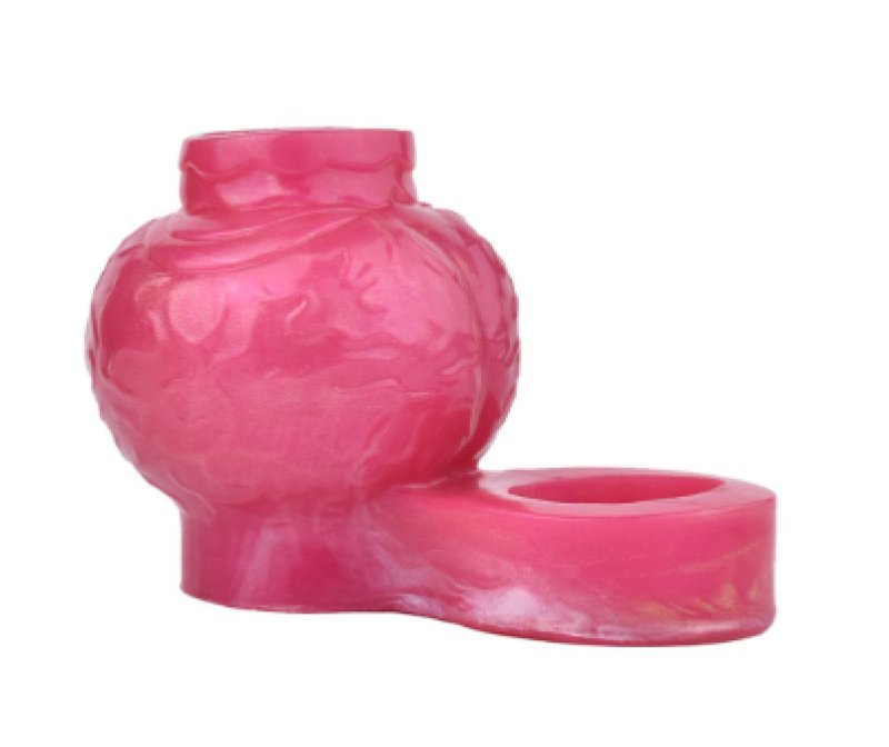 Kiotos Monstar Sleeve 12 Pink 3" Inch Super Girth Full Soft Liquid Silicone Dildo Beast Sleeve with Ball Stretcher Secondary image