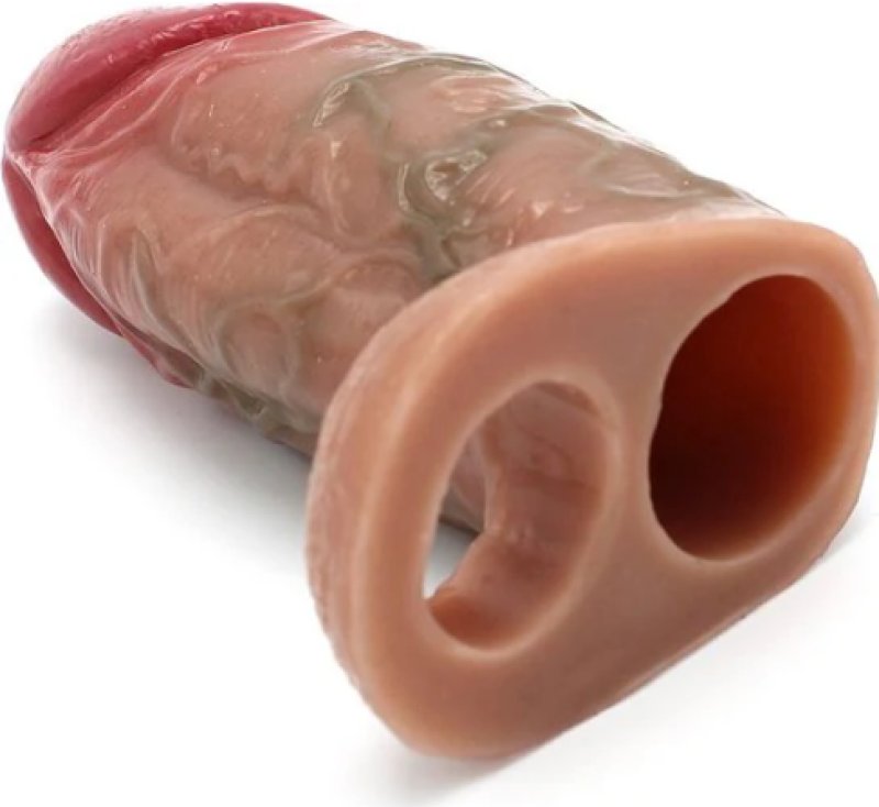Kiotos Monstar Sleeve 16 Full Soft Liquid Silicone Penis Sleeve Brown 6.5" inches