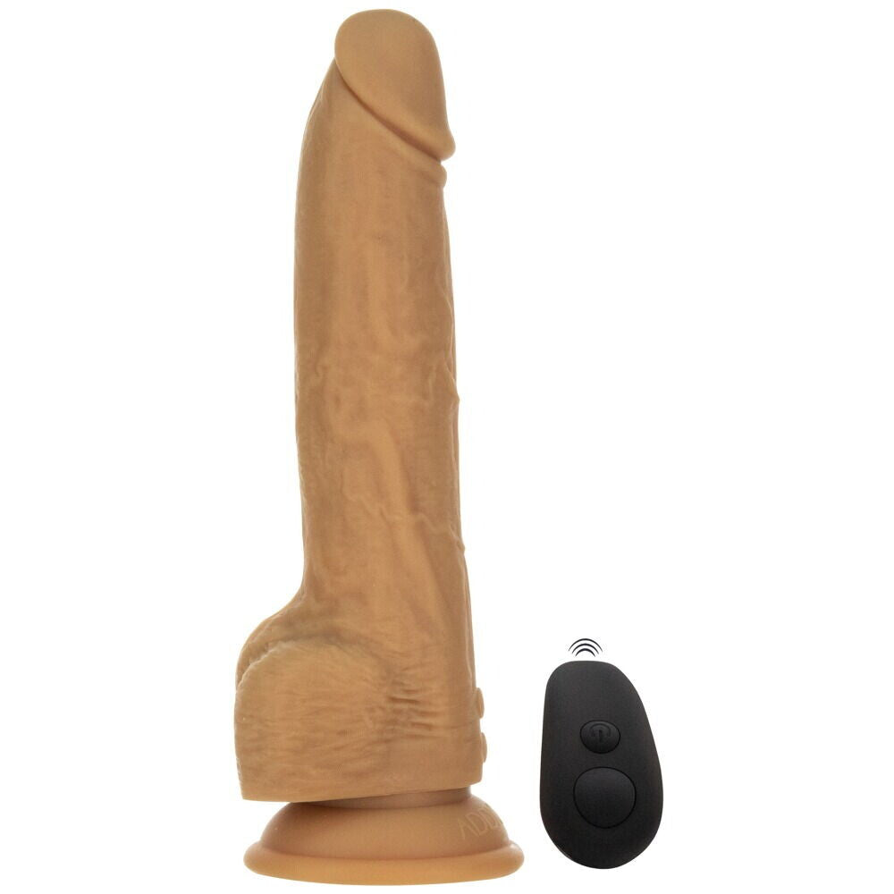Naked Attraction 9 Inch Thrusting Dildo Caramel Realistic