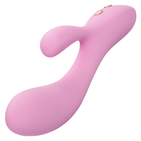 Contour Zoie Pink Flexible Dual Massager with 10 Vibration Functions and Silicone Design > Vibrators > Ladies > Rabbit