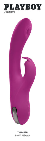 Playboy Pleasure THUMPER Velvet Silicone Rabbit Vibrator VIBRATORS-RABBIT