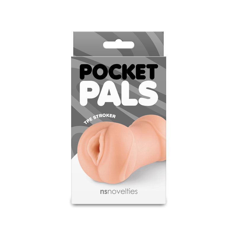 Pocket Pals Vagina Stroker (Brown) – Body-Safe Masturbator Strokers - Manual