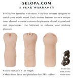 Selopa Party Pack Light 3 Life-Like Strokers - Realistic Textured Stroker Set > Sex Toys For Men > Masturbators > Manual