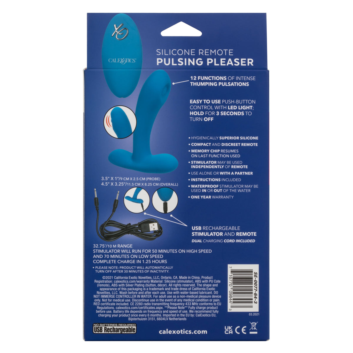 Remote Controlled Pulsing Pleaser Vibrator Rechargeable > Sex Toys For Ladies > Panty Vibes