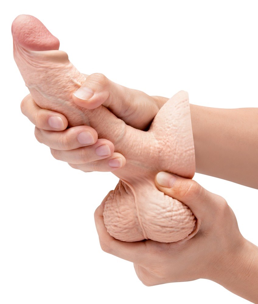 b-Vibe Slipskin Realistic Silicone Dildo 6 Inch Girthy Cream > Dildos > Realistic Dildos