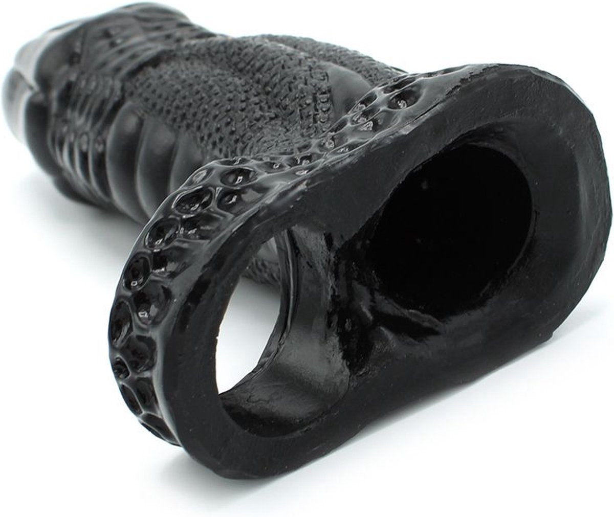 Kiotos Monstar Sleeve 01 Black 6.5" Inch Textured Flexible Liquid Silicone Sleeve > Sex Toys For Men > Penis Sleeves