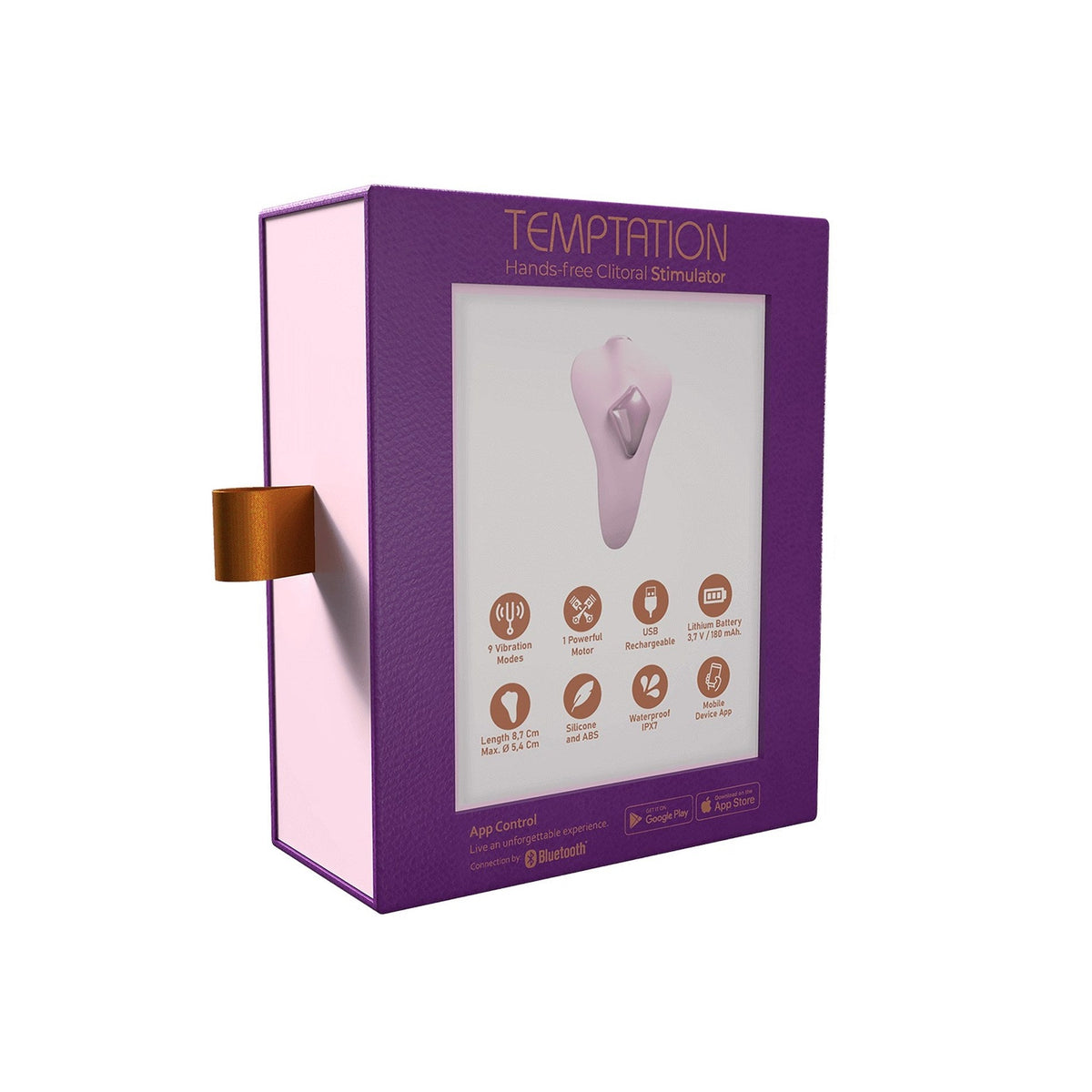 Adrien Lastic Temptation Hands-Free Clitoral Stimulator Pink 8.7 cm Diameter 5.4 cm with Remote Control and Rechargeable > Vibrators > Ladies > Clitoral Vibrators and Stimulators