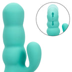 California Dreaming Del Mar Diva Teal Silicone Dual Motor Massager with 10 Vibration Functions = > Vibrators > Ladies > Rabbit Multi