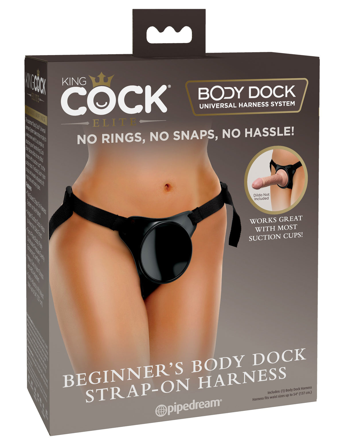 King Cock Elite Beginner's Body Dock Strap-On Harness Adjustable Size > Dildos > Strap On Harnesses