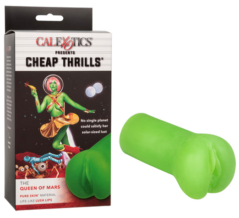 Cheap Thrills - The Queen of Mars Green Pure Skin Material 5.5 Inch Compact Stroker Strokers - Fantasy