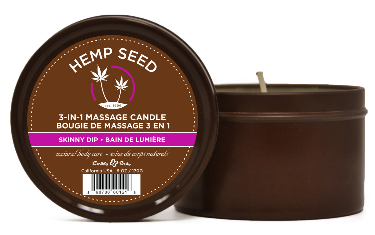 Hemp Seed 3-In-1 Massage Candle 170g Skinny Dip Vanilla & Fairy Floss Default Title > Candles > Massage