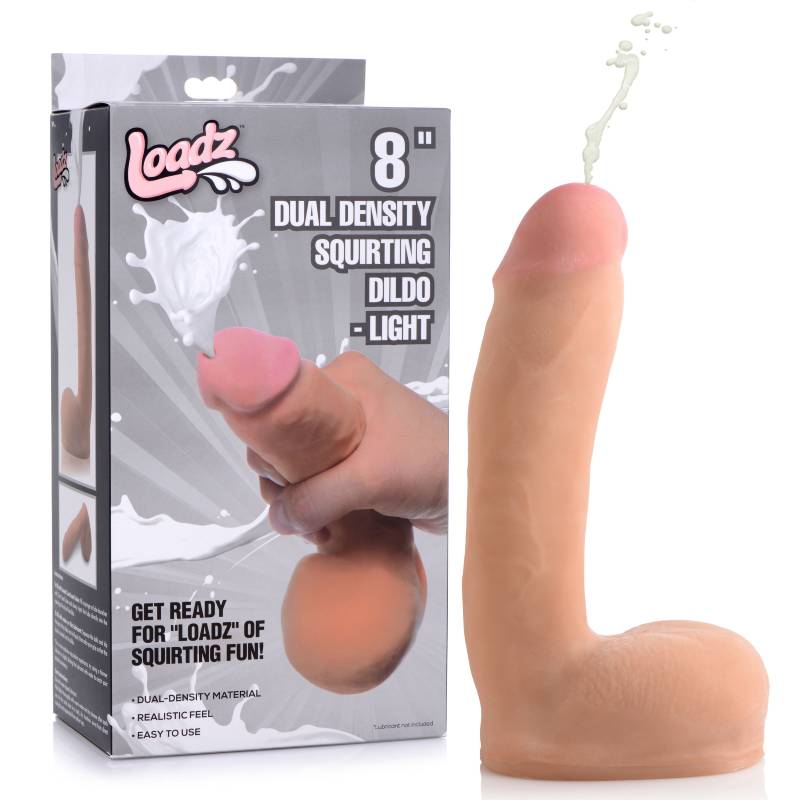 8in Dual Density Squirting Dildo w Balls Reservoir - Realistic Feel > Dildos > Squirting Dildos