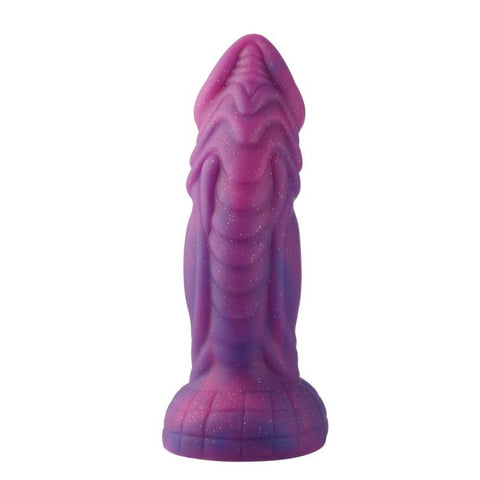 HiSmith - 8" Silicone Vibrating Pink and Purple Dildo (KlicLoK) Sex Machine Attachments