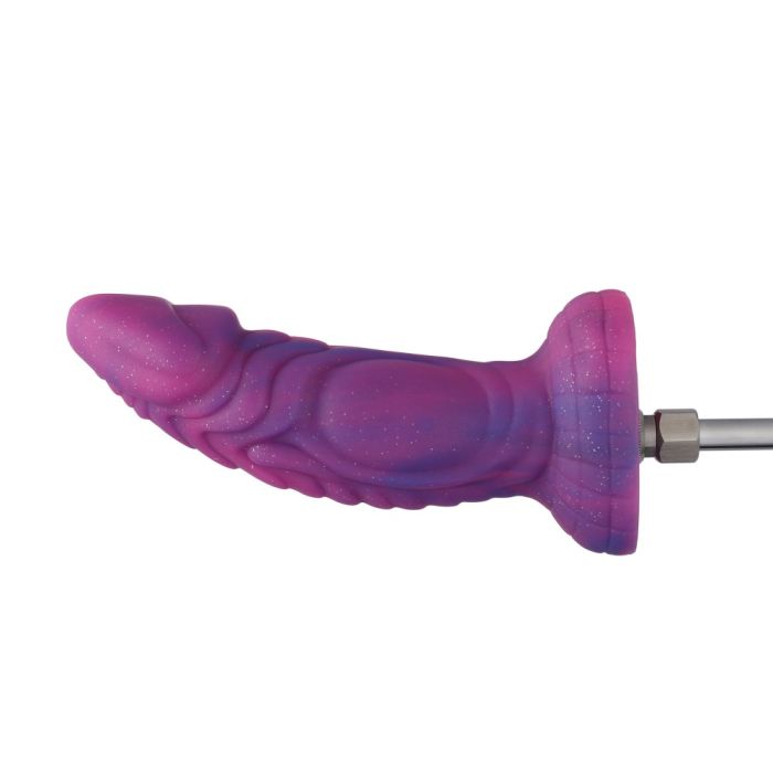 HiSmith - 8" Silicone Vibrating Pink and Purple Dildo (KlicLoK) Sex Machine Attachments