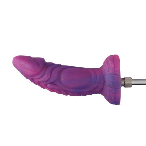 HiSmith - 8" Silicone Vibrating Pink and Purple Dildo (KlicLoK) Sex Machine Attachments