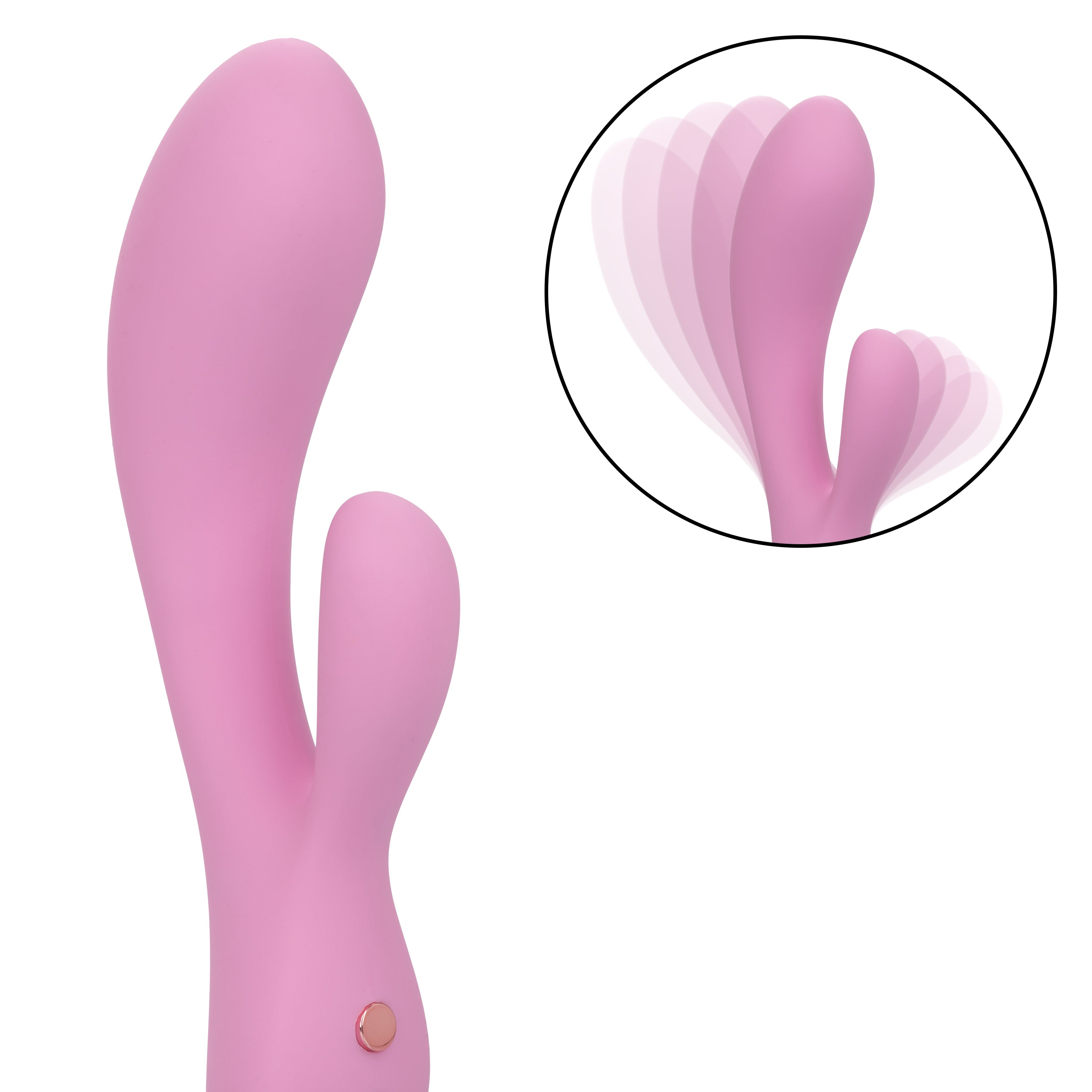 Contour Zoie Pink Flexible Dual Massager with 10 Vibration Functions and Silicone Design > Vibrators > Ladies > Rabbit
