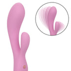 Contour Zoie Pink Flexible Dual Massager with 10 Vibration Functions and Silicone Design Pink > Vibrators > Ladies > Rabbit