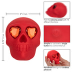Naughty Bits Bone Head Handheld Massager Red Silicone with 10 Vibration Functions Waterproof Rechargeable > Vibrators > Standard Vibrators