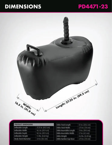 Fetish Fantasy Series Body Dock (Black) – Inflatable Love Seat > Sex Toys > Sex Positioners