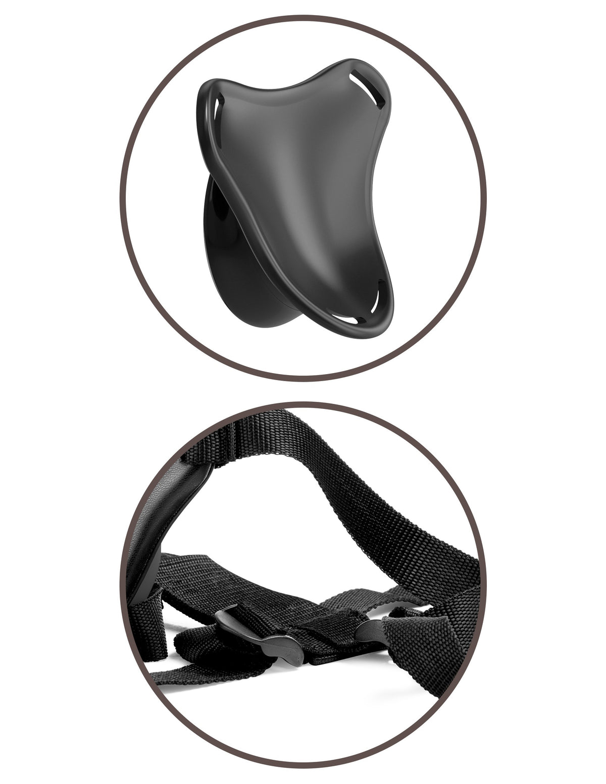 King Cock Elite Beginner's Body Dock Strap-On Harness Adjustable Size Black > Dildos > Strap On Harnesses