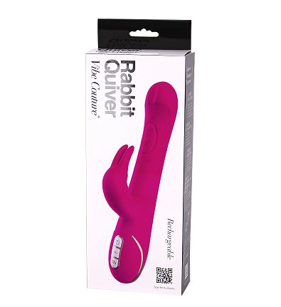 Vibe Couture Rabbit Quiver Pink Dual-Layer Silicone Rechargeable Waterproof Vibrator Default Title VIBRATORS-RABBIT