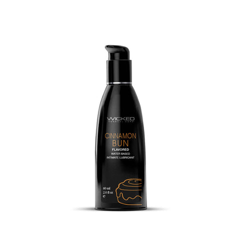 Wicked Aqua Cinnamon Bun Lubricant 60 ml - Sweet Flavored Pleasure Brown Holiday Items