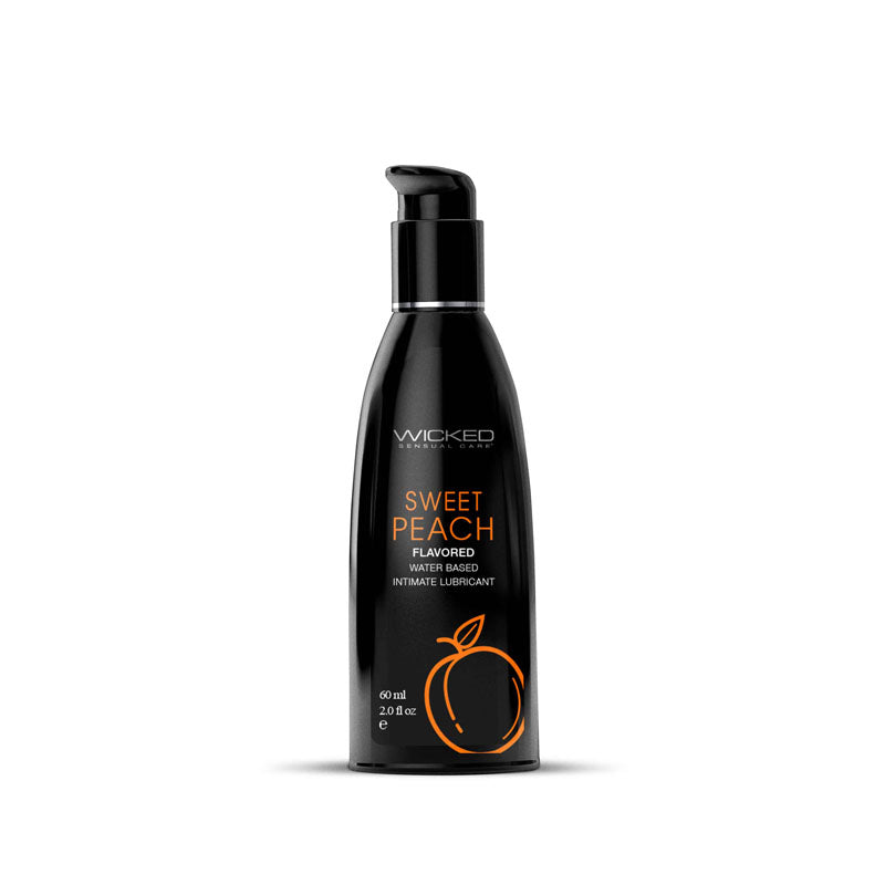 Wicked Aqua Sweet Peach – Flavored Water-Based Lubricant 60 ml Bottle > Lube > Flavoured