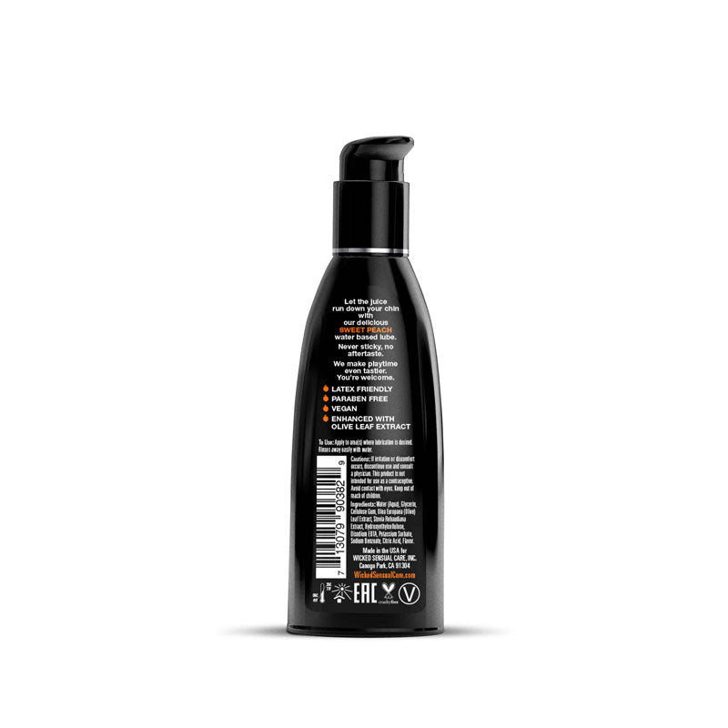 Wicked Aqua Sweet Peach – Flavored Water-Based Lubricant 60 ml Bottle > Lube > Flavoured