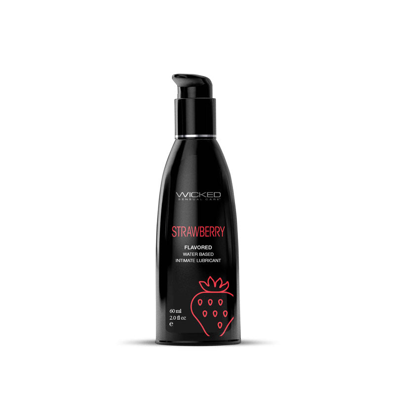 Wicked Aqua Strawberry Water Based Lubricant – 30ml, 60ml & 120ml 60ml > Lube > Flavoured