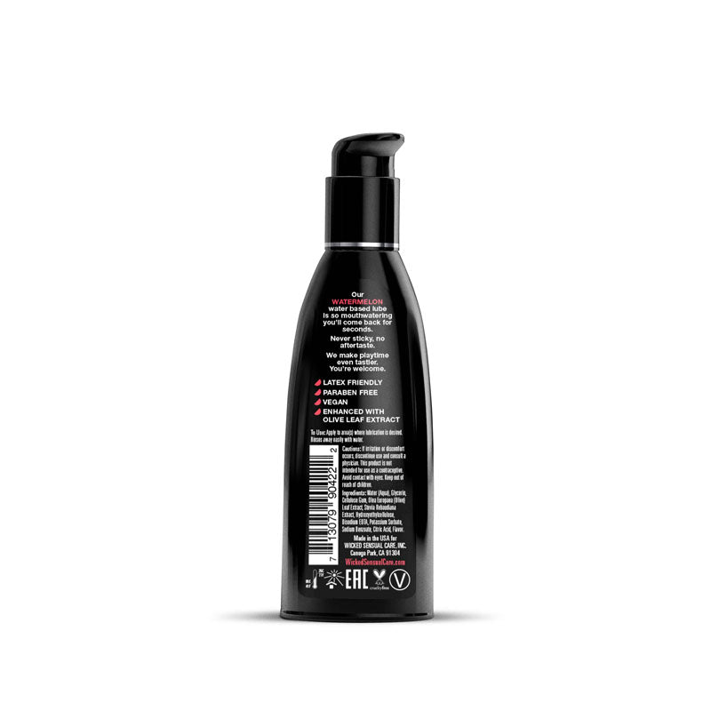 Wicked Aqua Watermelon – Watermelon Flavored Water-Based Lubricant 60ml Bottle Secondary image