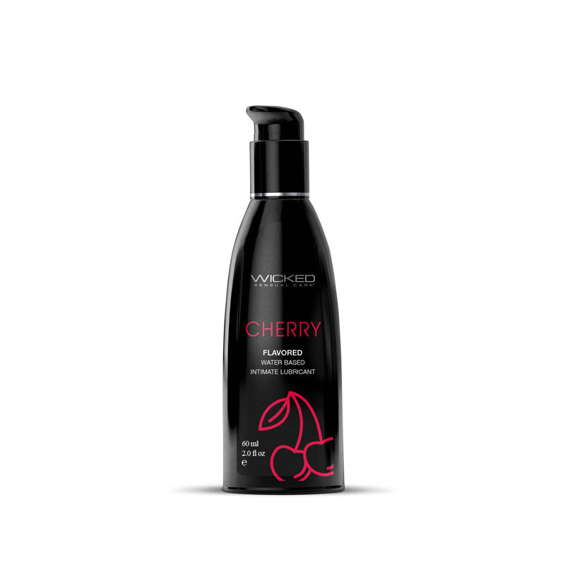 Wicked Aqua Cherry – Cherry Flavored Water-Based Lubricant 60 ml Bottle > Lube > Flavoured