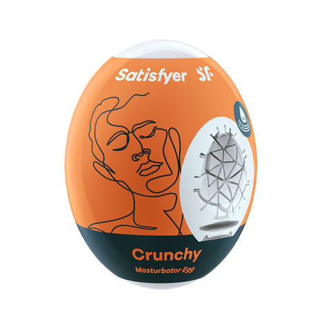 Satisfyer Masturbator Egg Crunchy - Travel Size Pleasure Egg Orange Strokers - Cup|Egg