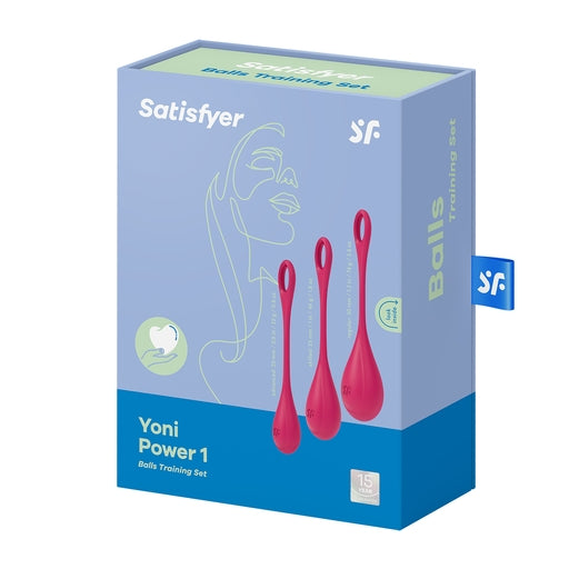 Satisfyer Yoni Power 1 Red Silicone Pelvic Floor Training Balls Set with Three Weights Default Title > Sex Toys For Ladies > Kegel Exercise