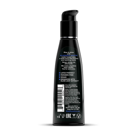 Wicked Aqua Blueberry Muffin Water Based Lubricant 120 Milliliters 4 Ounces Flavoured Lube
